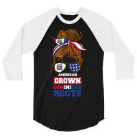 American Grown Dominican Roots Usa Dominican Republic 3/4 Sleeve Shirt | Artistshot