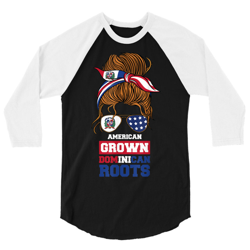 American Grown Dominican Roots Usa Dominican Republic 3/4 Sleeve Shirt by Queenie | Artistshot