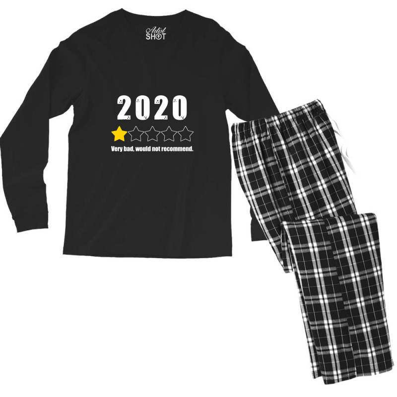 Very Bad Would Not Recommend 2020 One Star Review One Star Review Men's Long Sleeve Pajama Set | Artistshot