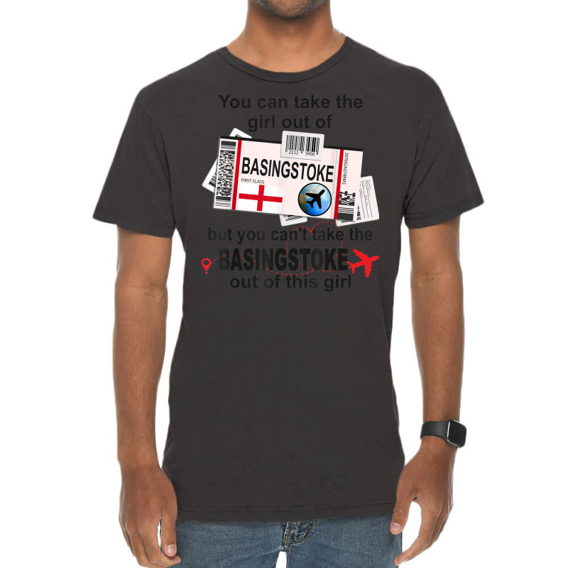 Basingstoke Girl   Basingstoke Boarding Pass   Basingstoke Vintage T-Shirt by Blimpie | Artistshot