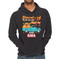 Blessed To Be Called Mom And Gma Pumpkin Thanksgiving Truck Vintage Hoodie | Artistshot