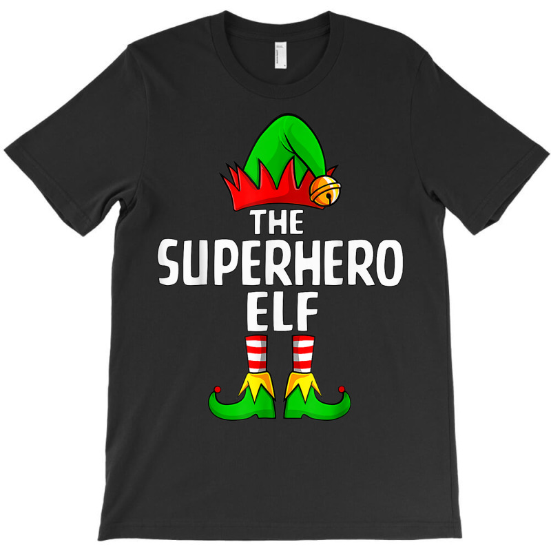 Superhero Elf Matching Family Group Christmas Party Pajama T-shirt | Artistshot