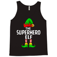 Superhero Elf Matching Family Group Christmas Party Pajama Tank Top | Artistshot