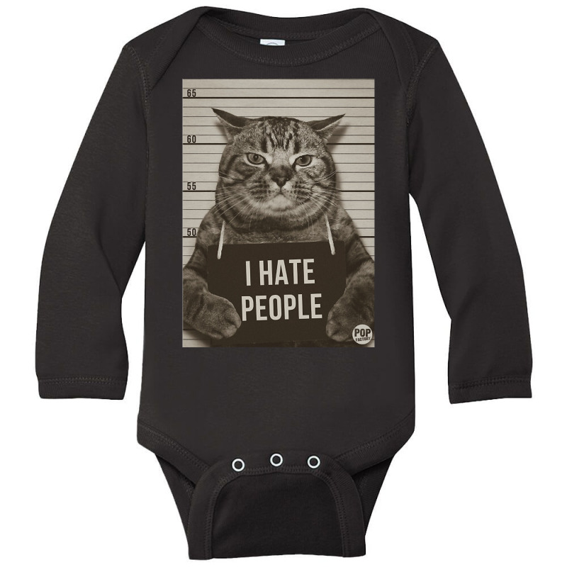 I Hate People Long Sleeve Baby Bodysuit | Artistshot