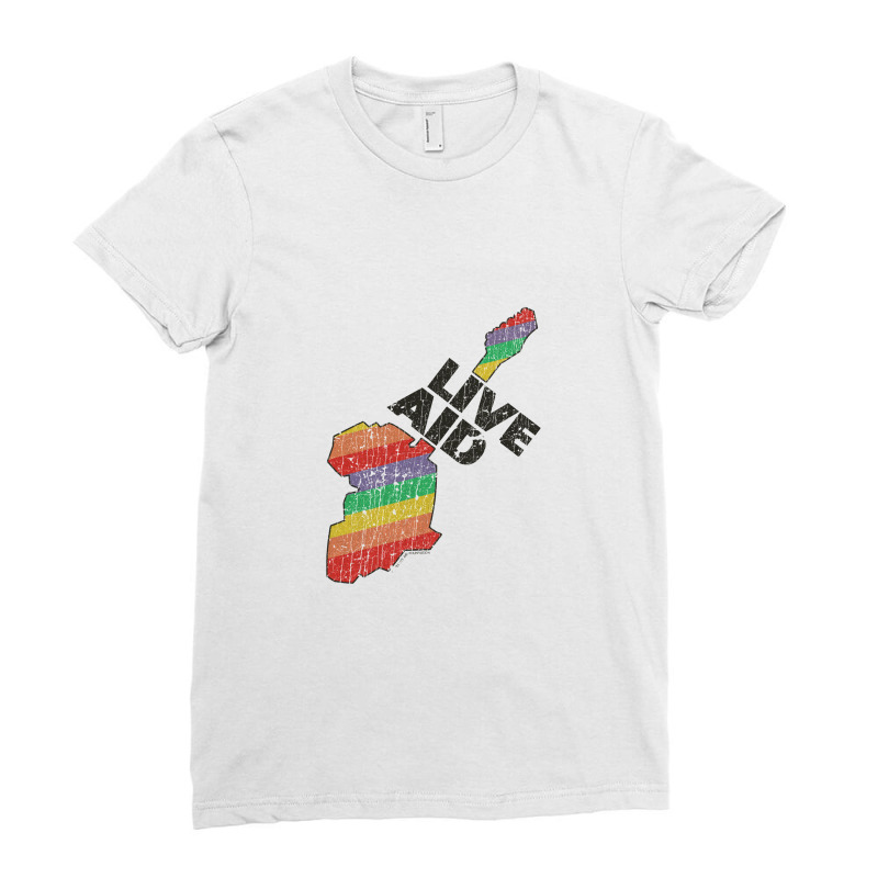 Live Aid, Charity Ladies Fitted T-Shirt by apolitery | Artistshot