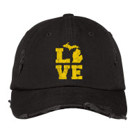 Michigan Love Mi Vintage Vintage Cap | Artistshot