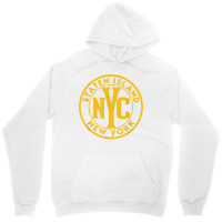 Staten Island New York Vintage Sign Distressed Amber Print T Shirt Unisex Hoodie | Artistshot