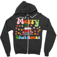 Vintage Xmas Truck With Merry Christmas Tree Men Women Kids Zipper Hoodie | Artistshot