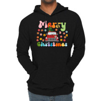 Vintage Xmas Truck With Merry Christmas Tree Men Women Kids Lightweight Hoodie | Artistshot