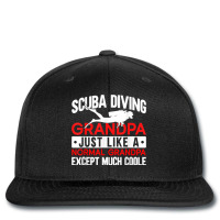 Scuba Diving Grandpa Underwater Ocean Lover Scuba Diver Printed Hat | Artistshot