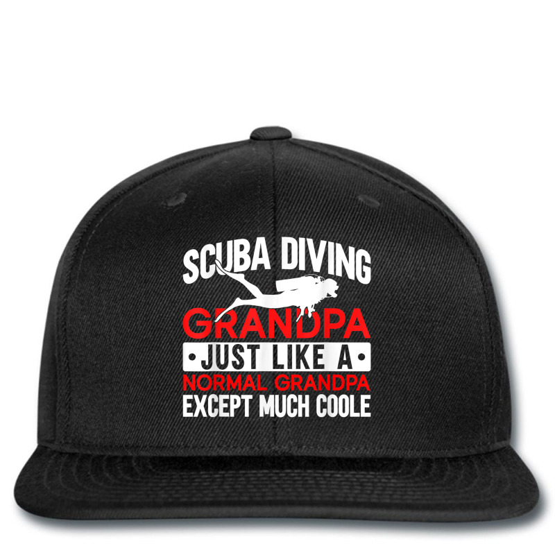 Scuba Diving Grandpa Underwater Ocean Lover Scuba Diver Printed hat by Queenie | Artistshot