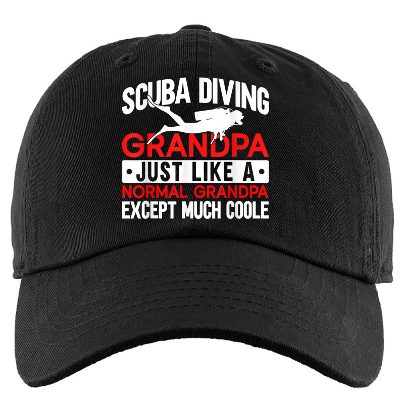 Scuba Diving Grandpa Underwater Ocean Lover Scuba Diver Kids Cap by Queenie | Artistshot