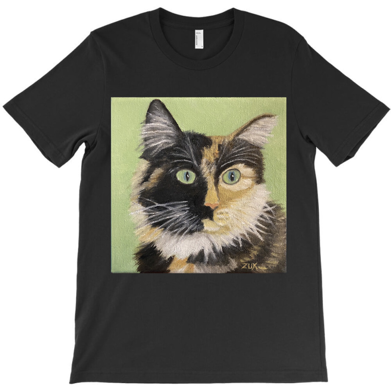 Tortoiseshell Cat Face T-Shirt by Crowley Tidwell | Artistshot