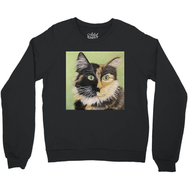 Tortoiseshell Cat Face Crewneck Sweatshirt by Crowley Tidwell | Artistshot