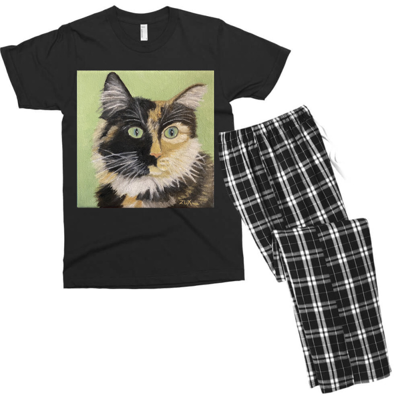 Tortoiseshell Cat Face Men's T-shirt Pajama Set by Crowley Tidwell | Artistshot