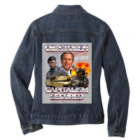 Oil Stolen Funny, Oil Stolen Capitalism Secured Ladies Denim Jacket | Artistshot