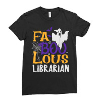 Funny Faboolous (fabulous) Librarian Ghost Scary Halloween Ladies Fitted T-shirt | Artistshot