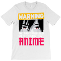 Warning May Spontaneously Start Talking About Anime Boys T Shirt T-shirt | Artistshot