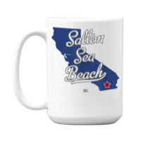 Salton Sea Beach California Ca Map T Shirt 15 Oz Coffee Mug | Artistshot