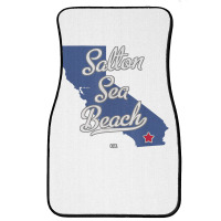 Salton Sea Beach California Ca Map T Shirt Front Car Mat | Artistshot