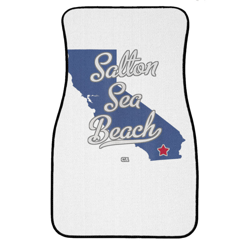 Salton Sea Beach California Ca Map T Shirt Front Car Mat | Artistshot