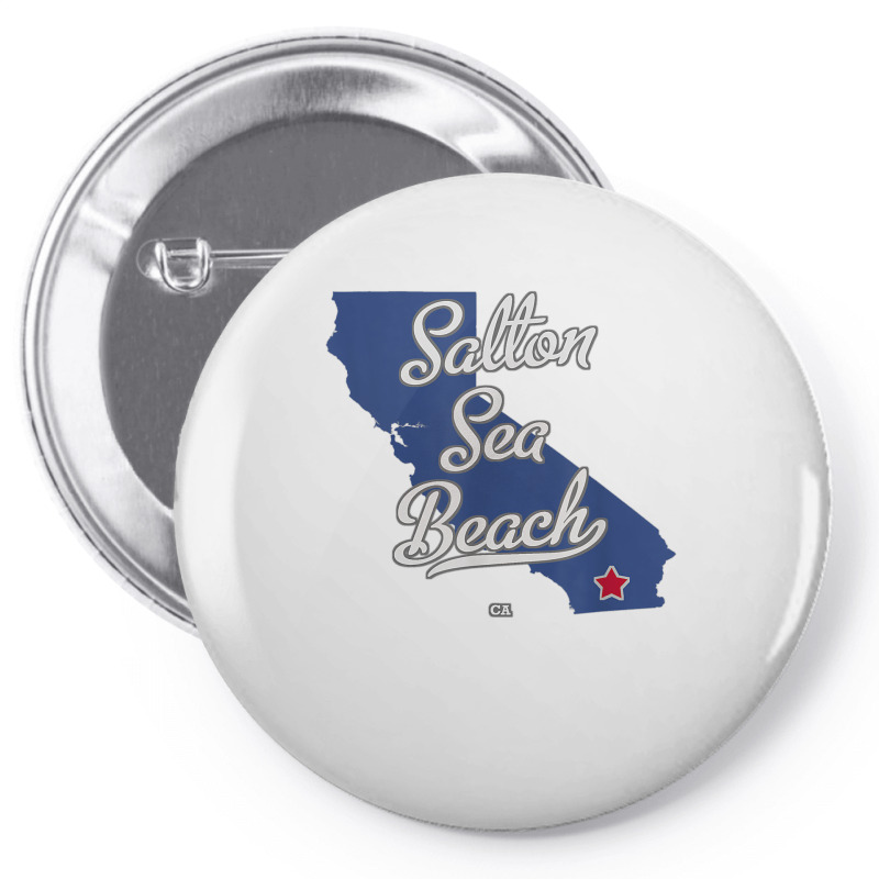 Salton Sea Beach California Ca Map T Shirt Pin-back Button | Artistshot