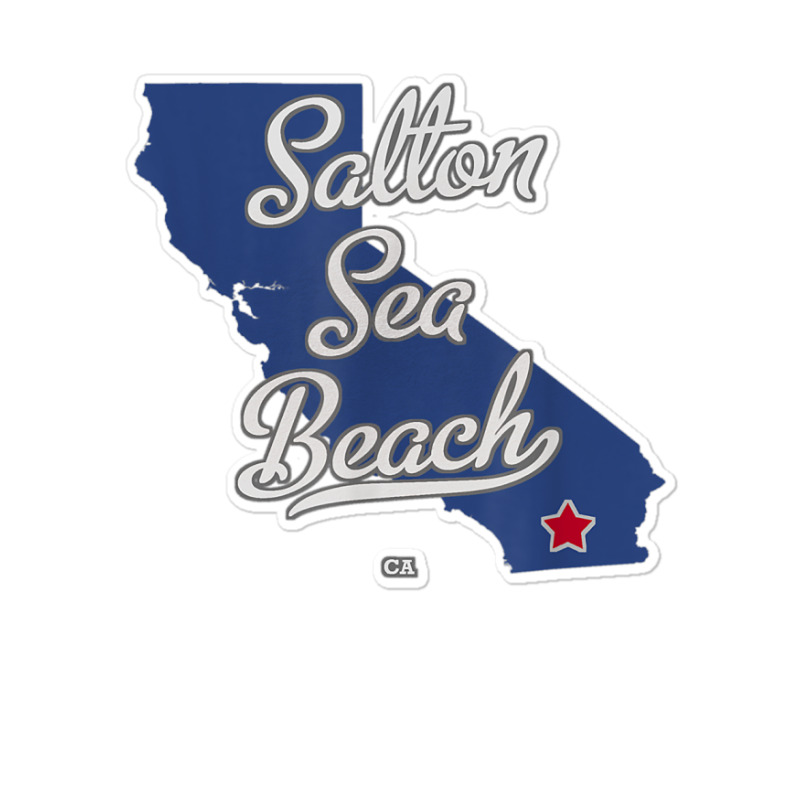 Salton Sea Beach California Ca Map T Shirt Sticker | Artistshot