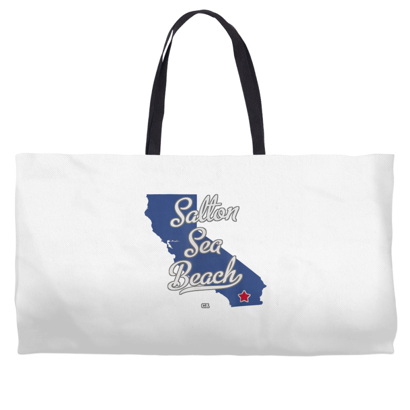 Salton Sea Beach California Ca Map T Shirt Weekender Totes | Artistshot