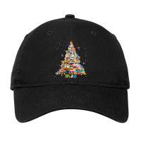 Christmas Library Tree Lights For Librarian And Book Lover Adjustable Cap | Artistshot