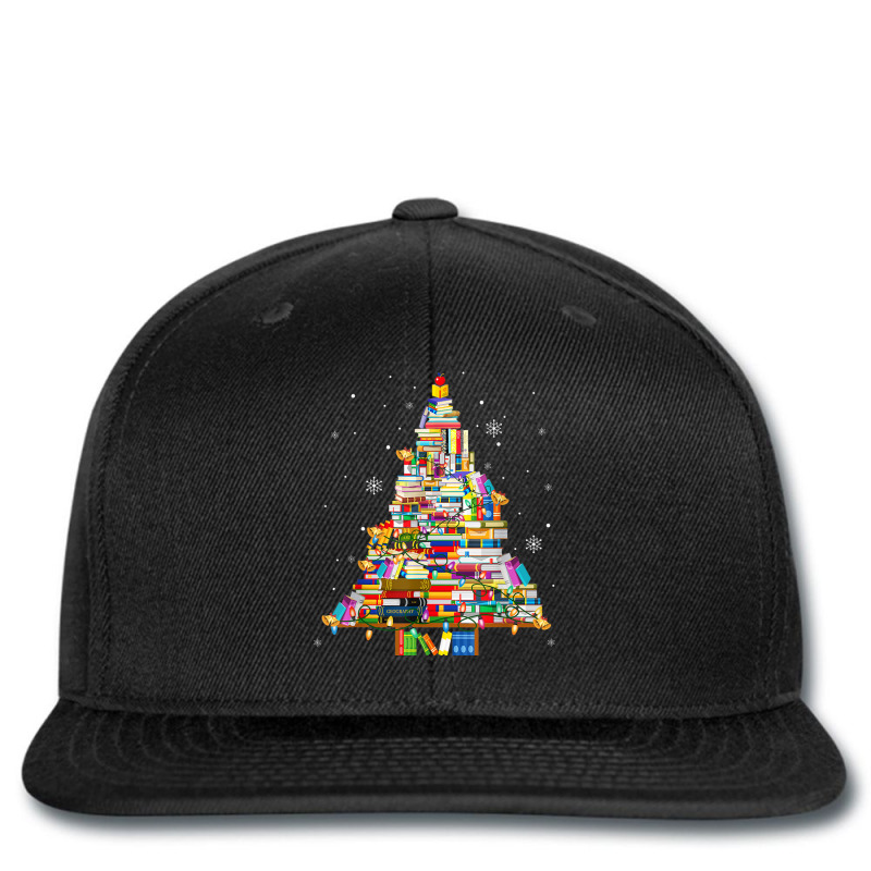 Christmas Library Tree Lights For Librarian And Book Lover Printed hat by Queenie | Artistshot