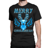 Merry Chrismukkah Jewish Christmas Hanukkah Reindeer Classic T-shirt | Artistshot