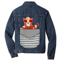 Cat Music Instrument Ukulele In Pocket Men Denim Jacket | Artistshot