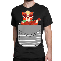 Cat Music Instrument Ukulele In Pocket Classic T-shirt | Artistshot