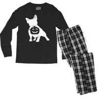 French Bulldog Lazy Halloween Costume Cute Frenchie Pumpkin Men's Long Sleeve Pajama Set | Artistshot