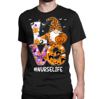 Love Nurse Life Halloween Gnome Pumpkin Nurse Spooky Season Classic T-shirt | Artistshot