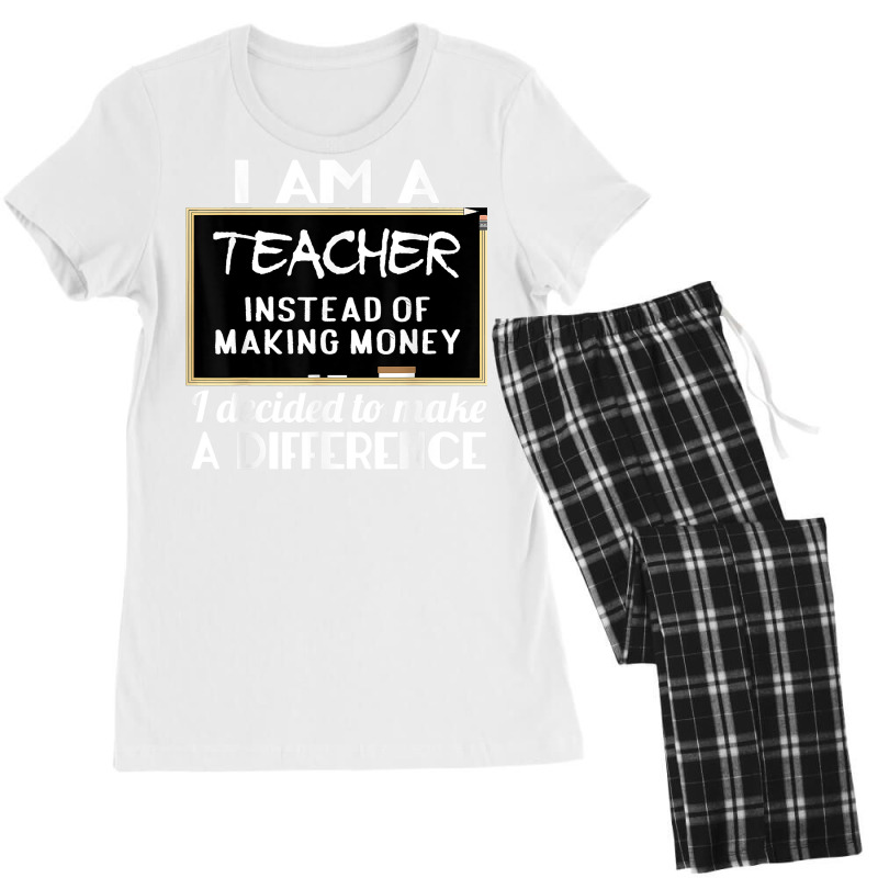 Teacher Funny Gift   I'm A Teacher Instead Of Making Money T Shirt Women's Pajamas Set by cm-arts | Artistshot