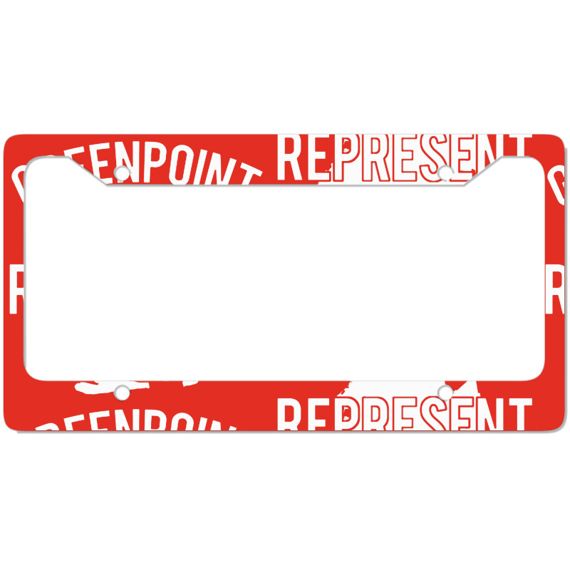 Green Point Rep   Brooklyn License Plate Frame | Artistshot