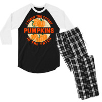 I Teach The Cutest Pumpkins In The Patch Halloween Teachers Men's 3/4 Sleeve Pajama Set | Artistshot