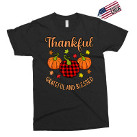 Thankful Grateful Blessed Turkey Thanksgiving Family Graphic Exclusive T-shirt | Artistshot