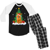 Christmas Pajama Chow Chow Tree Xmas Dog Dad Mom Men's 3/4 Sleeve Pajama Set | Artistshot