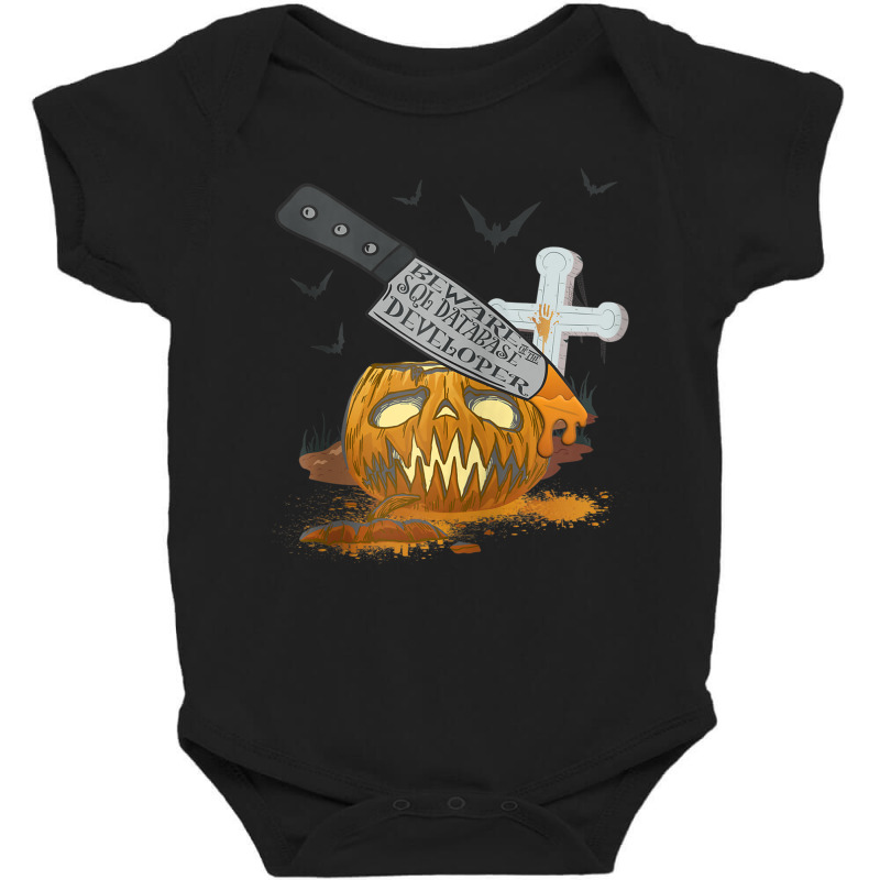 Sql Database Developer Funny Halloween Party Zip Hoodie Baby Bodysuit by cm-arts | Artistshot