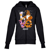 Love Poppy Halloween Gnome Pumpkin Spooky Season Youth Zipper Hoodie | Artistshot