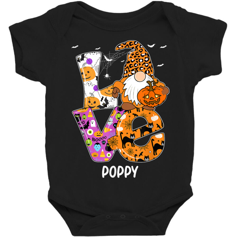 Love Poppy Halloween Gnome Pumpkin Spooky Season Baby Bodysuit by Hulk | Artistshot