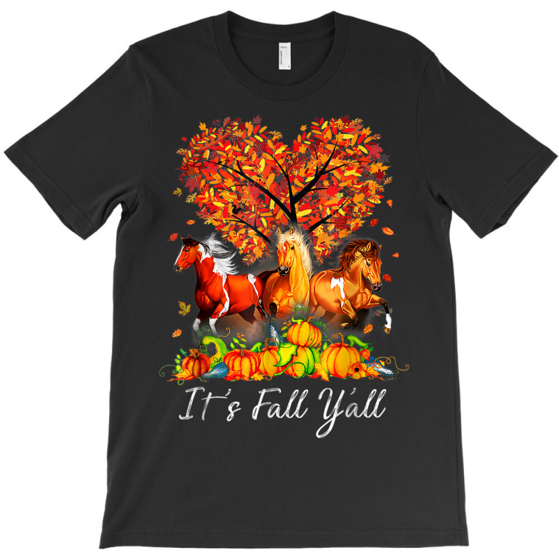 It's Fall Y'all Horse Pumpkin Autumn Thanksgiving Happy Fall T-shirt | Artistshot