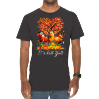 It's Fall Y'all Horse Pumpkin Autumn Thanksgiving Happy Fall Vintage T-shirt | Artistshot