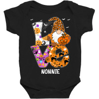 Love Nonnie Halloween Gnome Pumpkin Spooky Season Baby Bodysuit | Artistshot