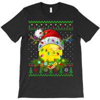 Funny Lacrosse Sport Ugly Christmas Pajama Lights Xmas T-shirt | Artistshot