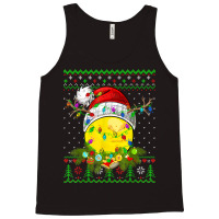 Funny Lacrosse Sport Ugly Christmas Pajama Lights Xmas Tank Top | Artistshot