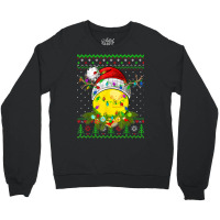 Funny Lacrosse Sport Ugly Christmas Pajama Lights Xmas Crewneck Sweatshirt | Artistshot