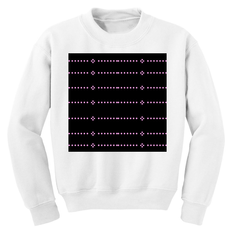 Dotted Lining Patterns On Black Background Youth Sweatshirt | Artistshot